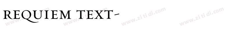 requiem text字体转换